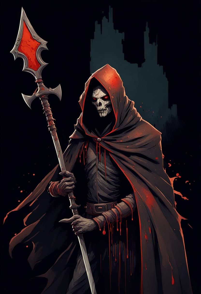 Art Deco Undead Wraith Warrior in Wasteland