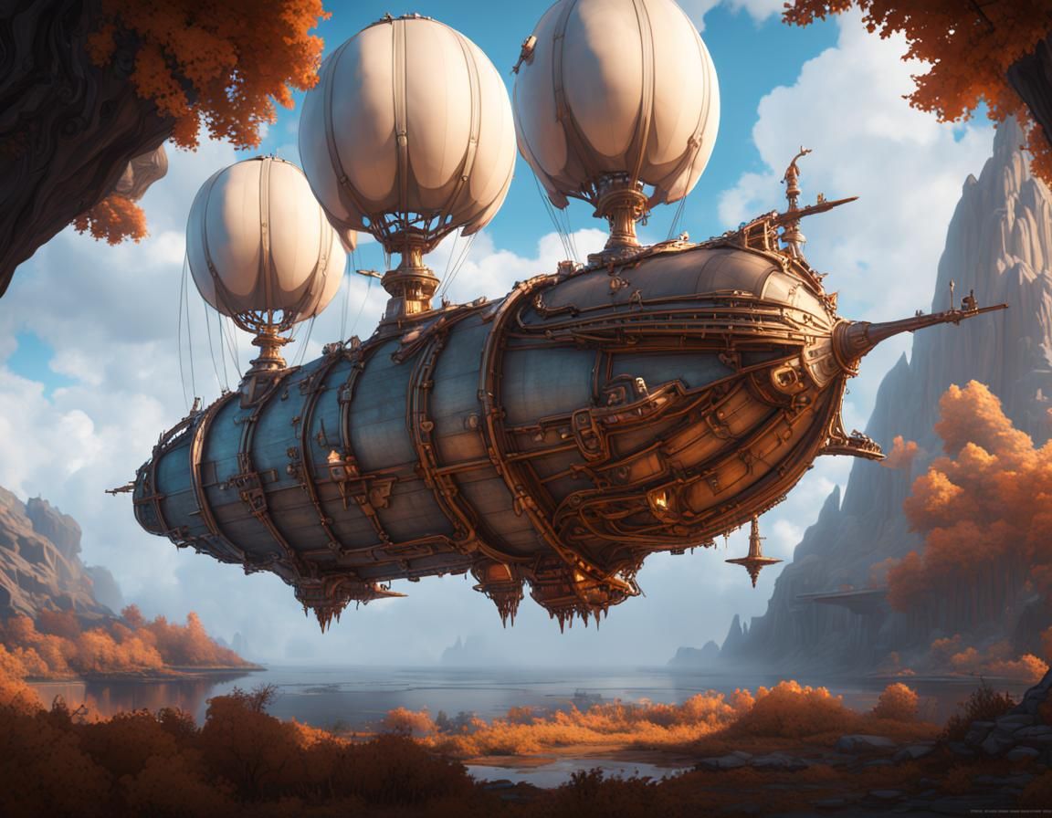 Skyship Concept Art in High Resolution