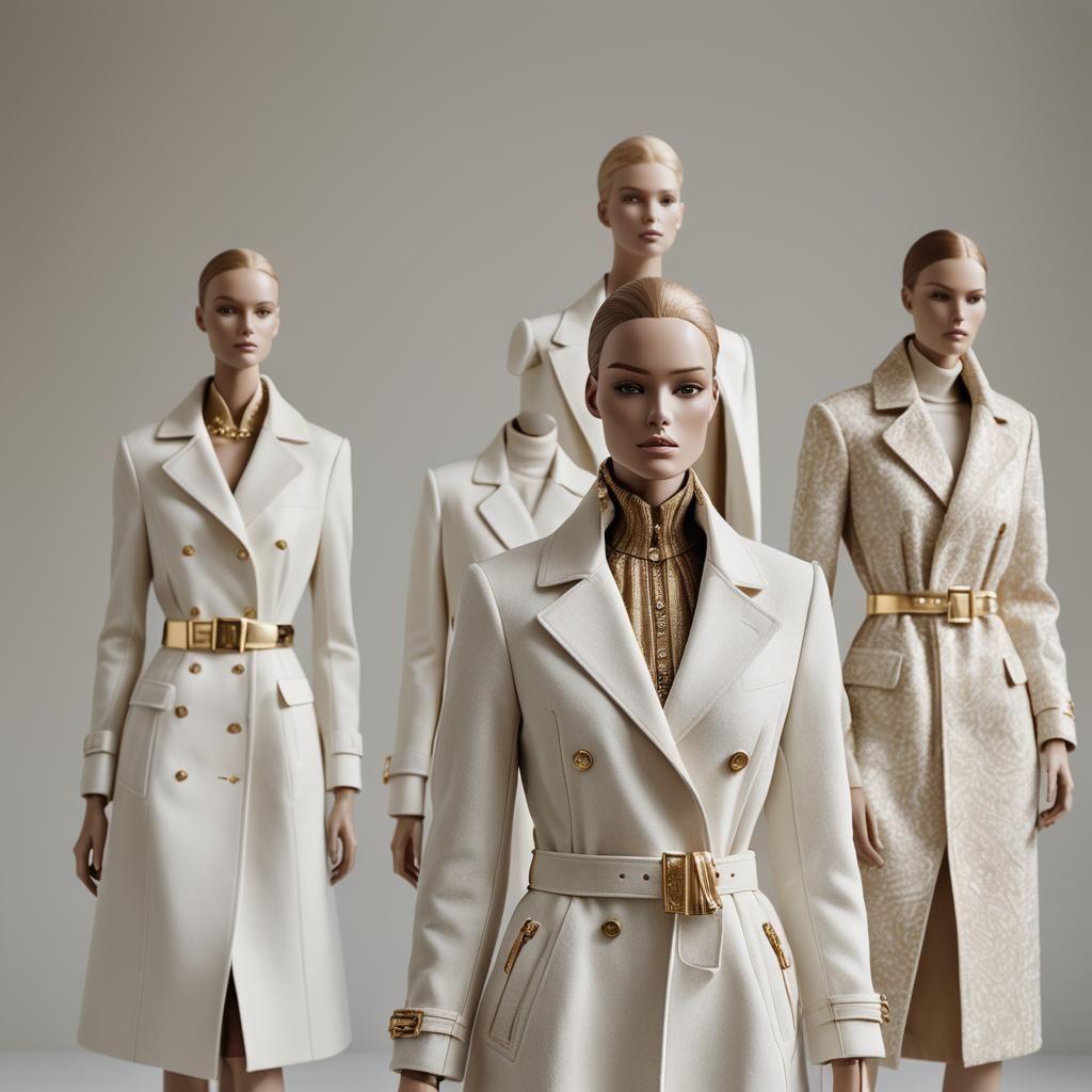 Luxury Mannequins Showcase Minimalist Chic Coats