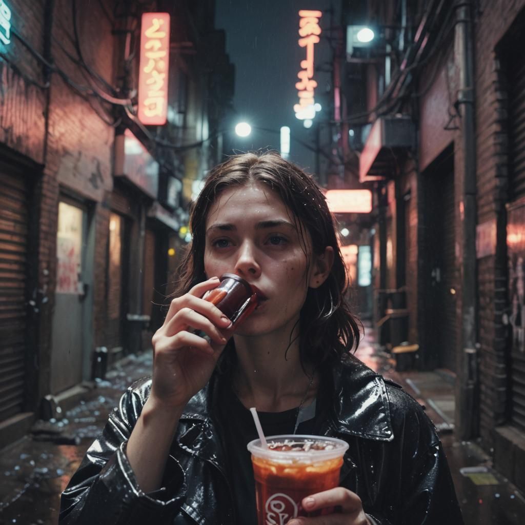 Dystopian City: Soylent Cola in Film Noir Style