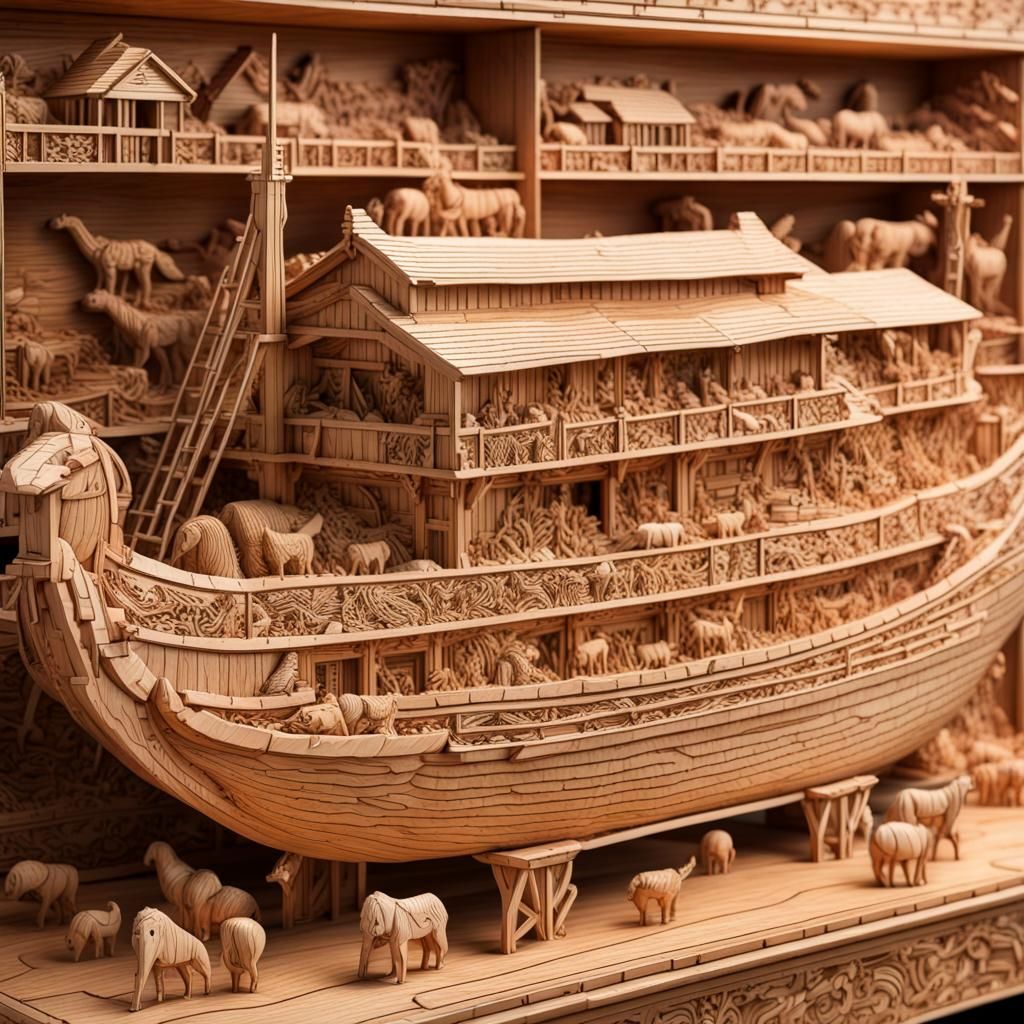 Intricate 3D Puzzle of Noah's Ark