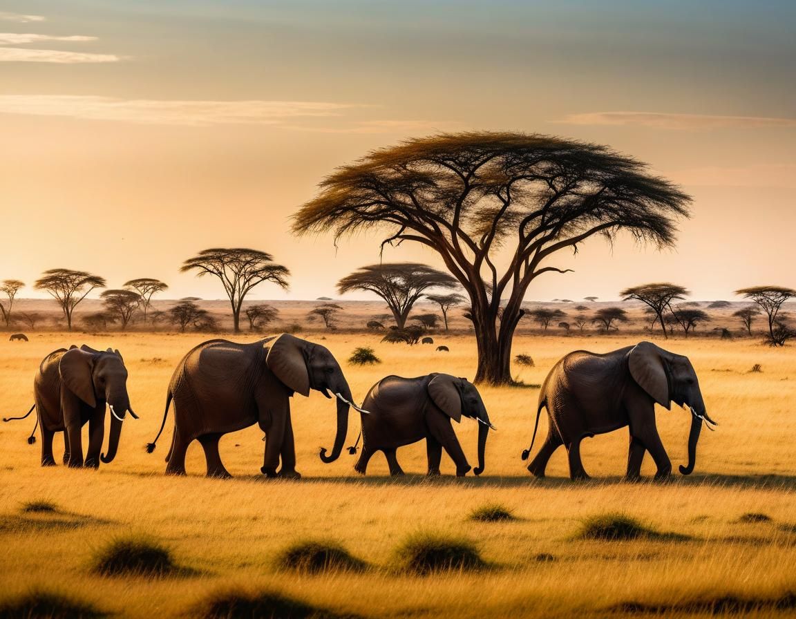 Elephants on the Serengeti: Wildlife Photography