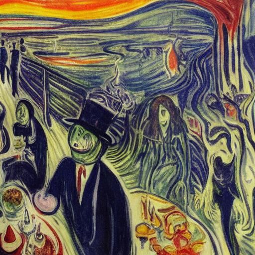 Vampire's Midnight Lunch: Expressionist Masterpiece