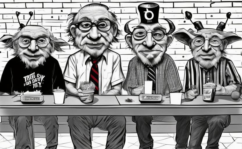 Generative Art of Grumpy Seniors in a Fast Food Restaurant