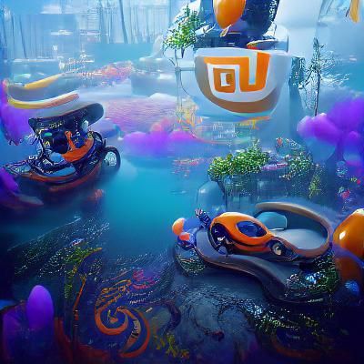Underwater Go-Cart with Clownfish and Dolphins