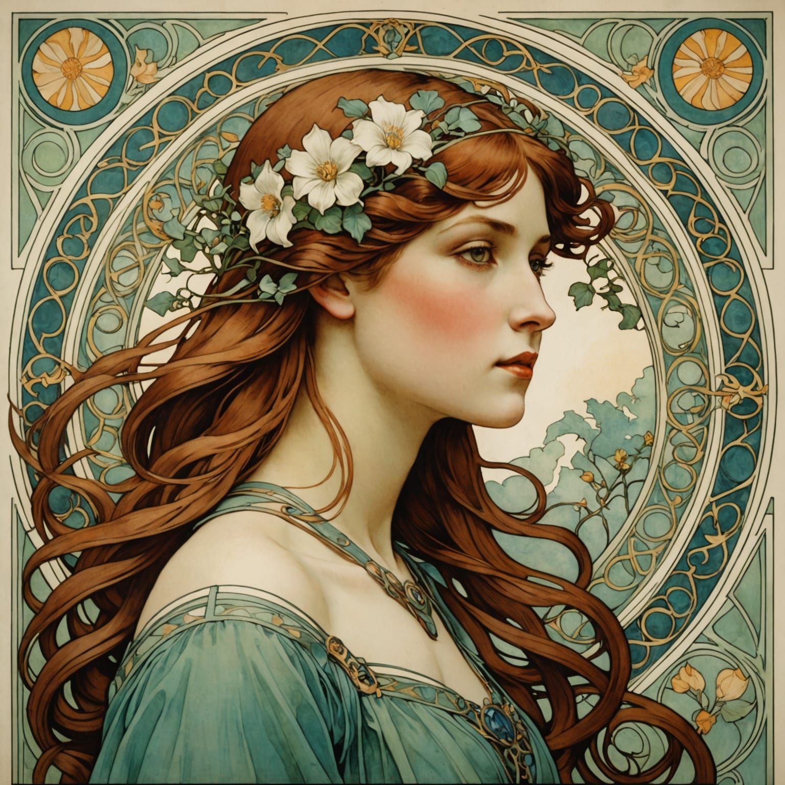 Elegant Art Nouveau Floral Patterns