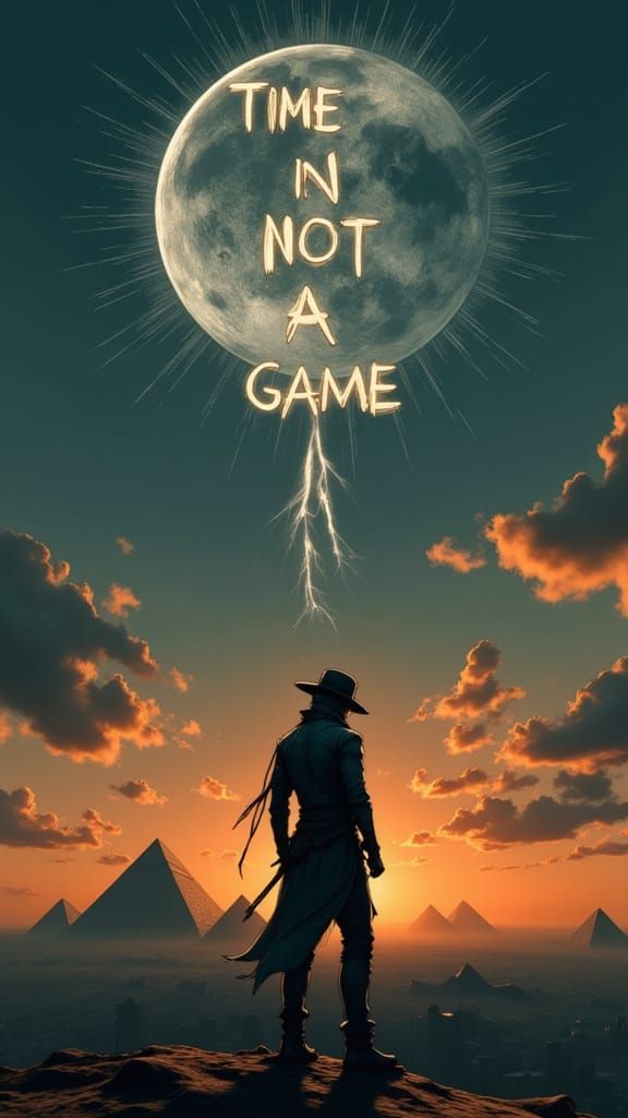 Mysterious Figure Conceals Device Under Cairo Moonlight