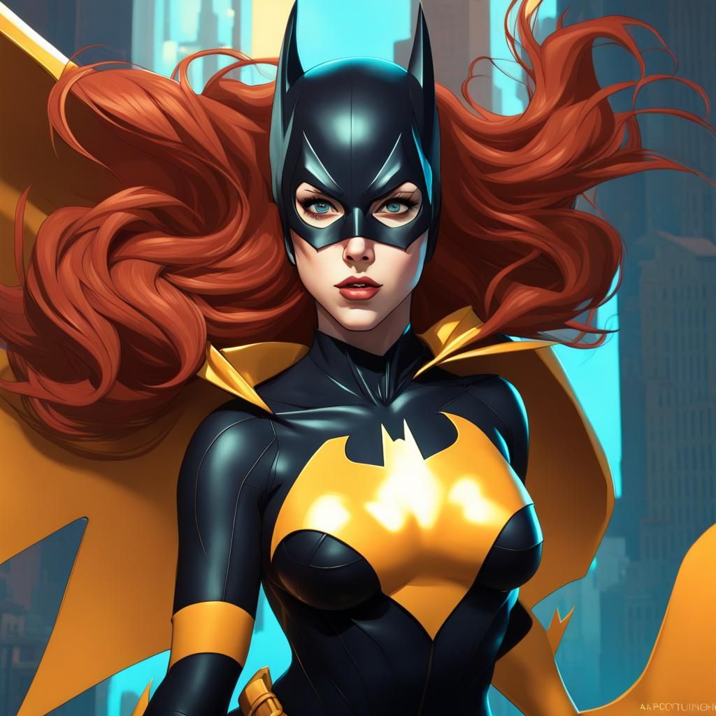 Batgirl in Bruce Timm Style Concept Art