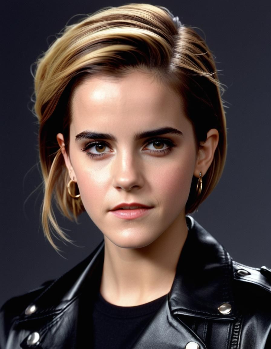 Emma Watson in 80s Fashion: Ultrarealistic Portrait