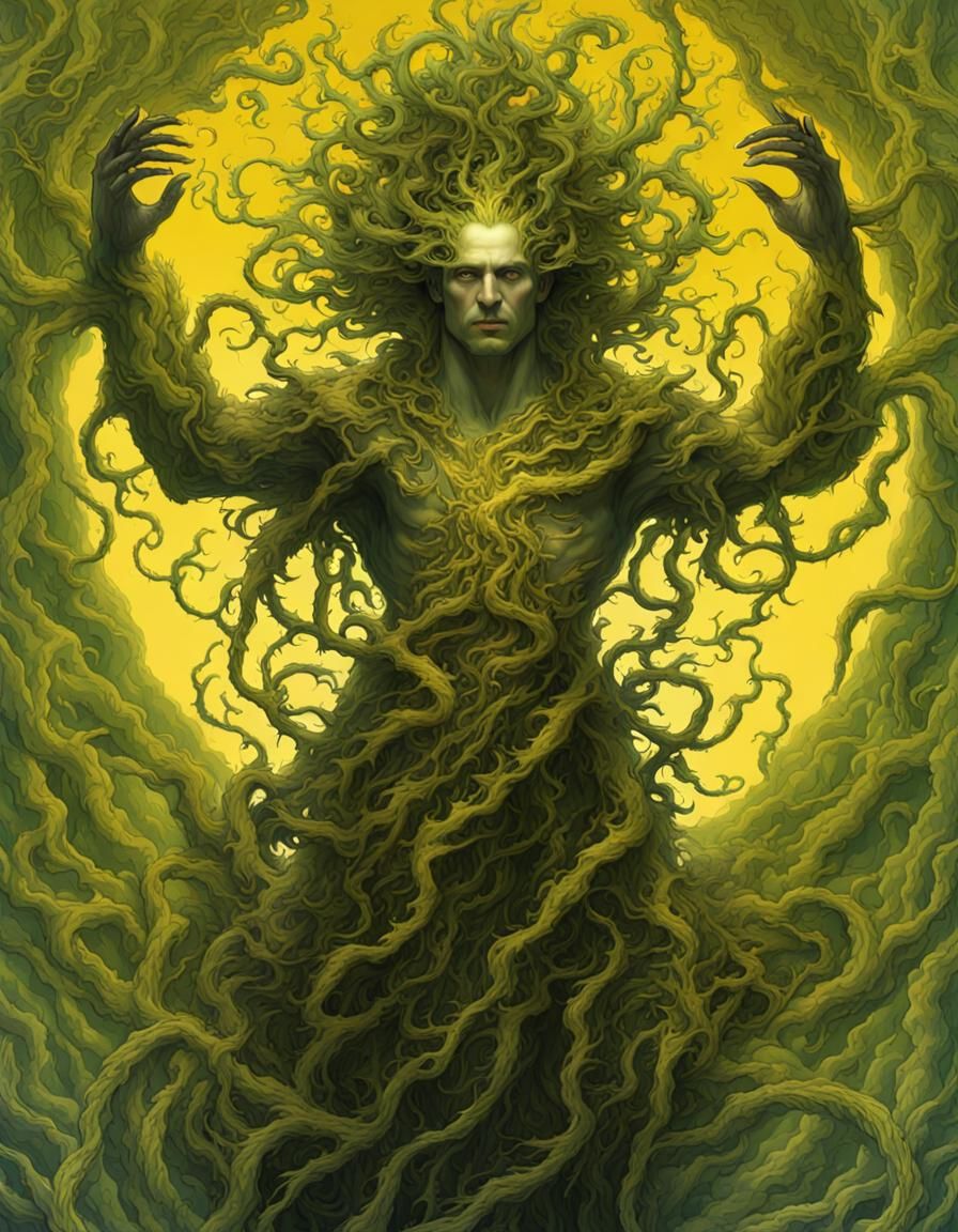 Science Fantasy God of Fear in Baroque Style