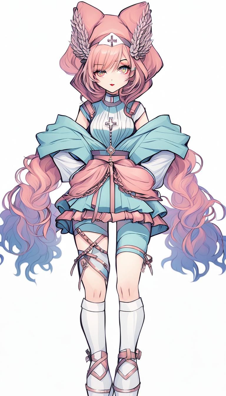 Modern Nun Character in a Stylized Design