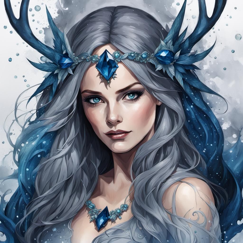 Barbara Gordon with Ocean Blue Crystals