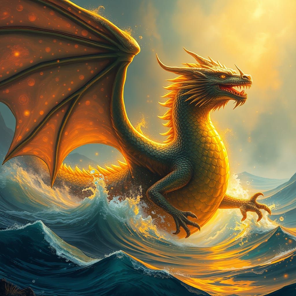 Highly intricate and mesmerizing uranium-infused dragon emer...