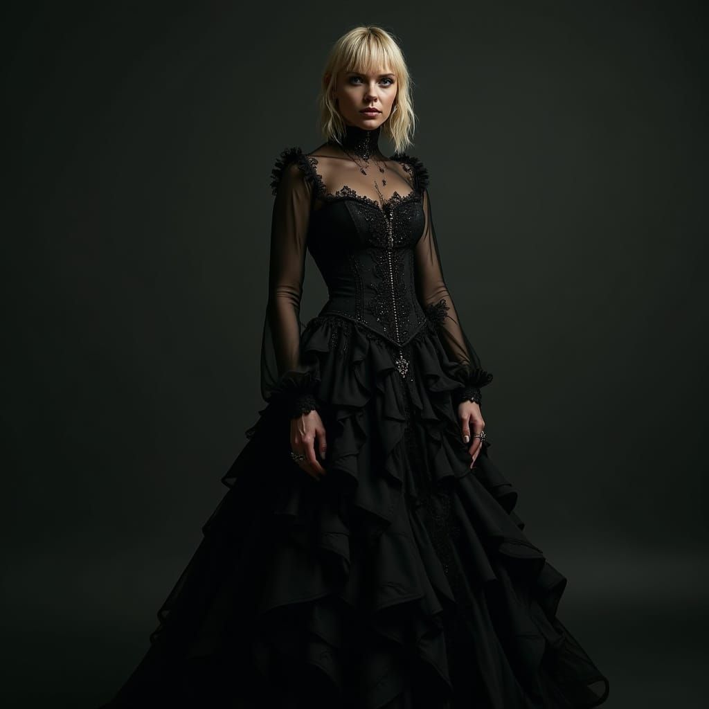 Charlize Theron in Dramatic Gothic Gown