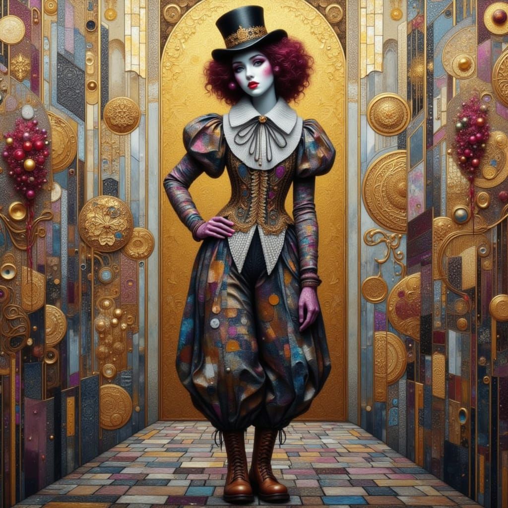 lora:Frisky flux: clown