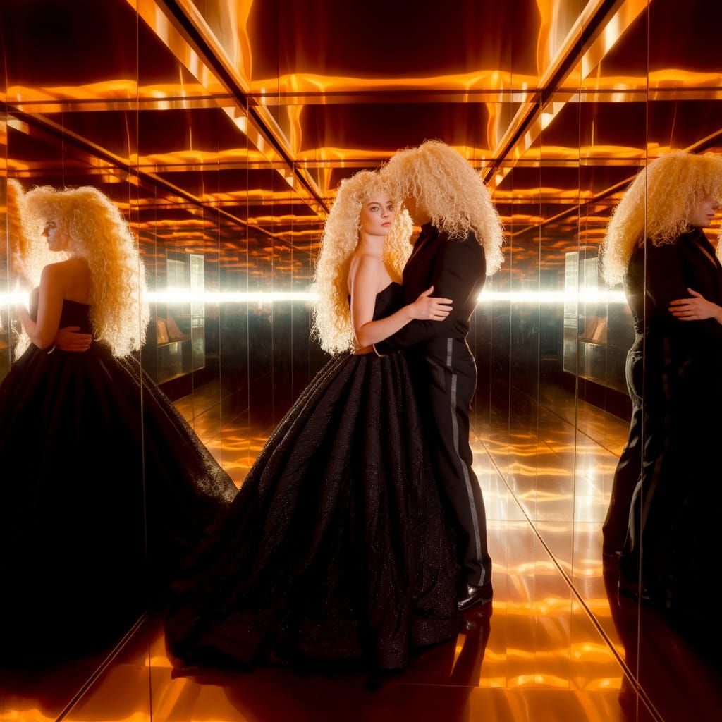 Mirrored Embrace: A Moment of Ethereal Beauty