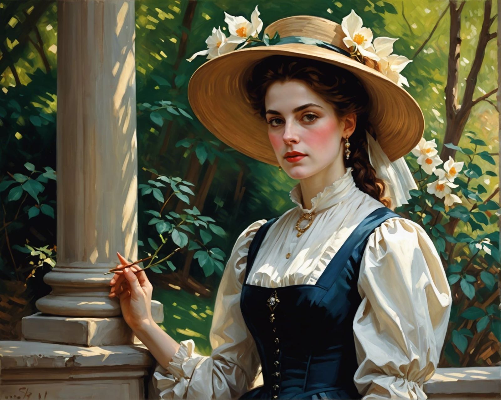 Classical Portrait in Oil Painting Style