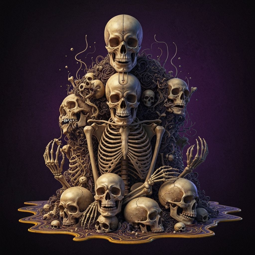 Dark Fantasy Skeletons, Skulls, and Bones in 8k