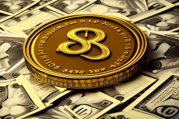 Cash Dollar Sign Concept Art in 8K