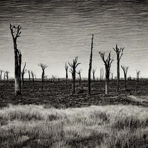 Grim Reaper in Sudan Desert at Sunset