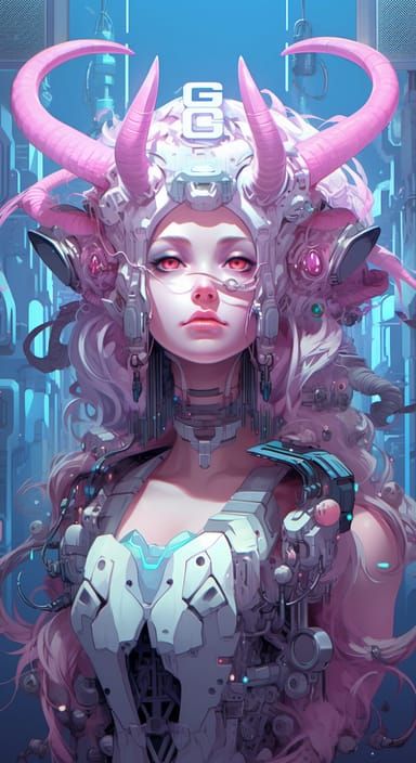 Kawaii Fusion: Galactic Wildlife and Human Beauty