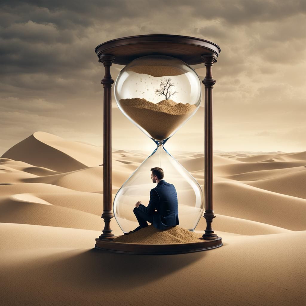 Man in Hourglass: A Symbolic Representation of Time