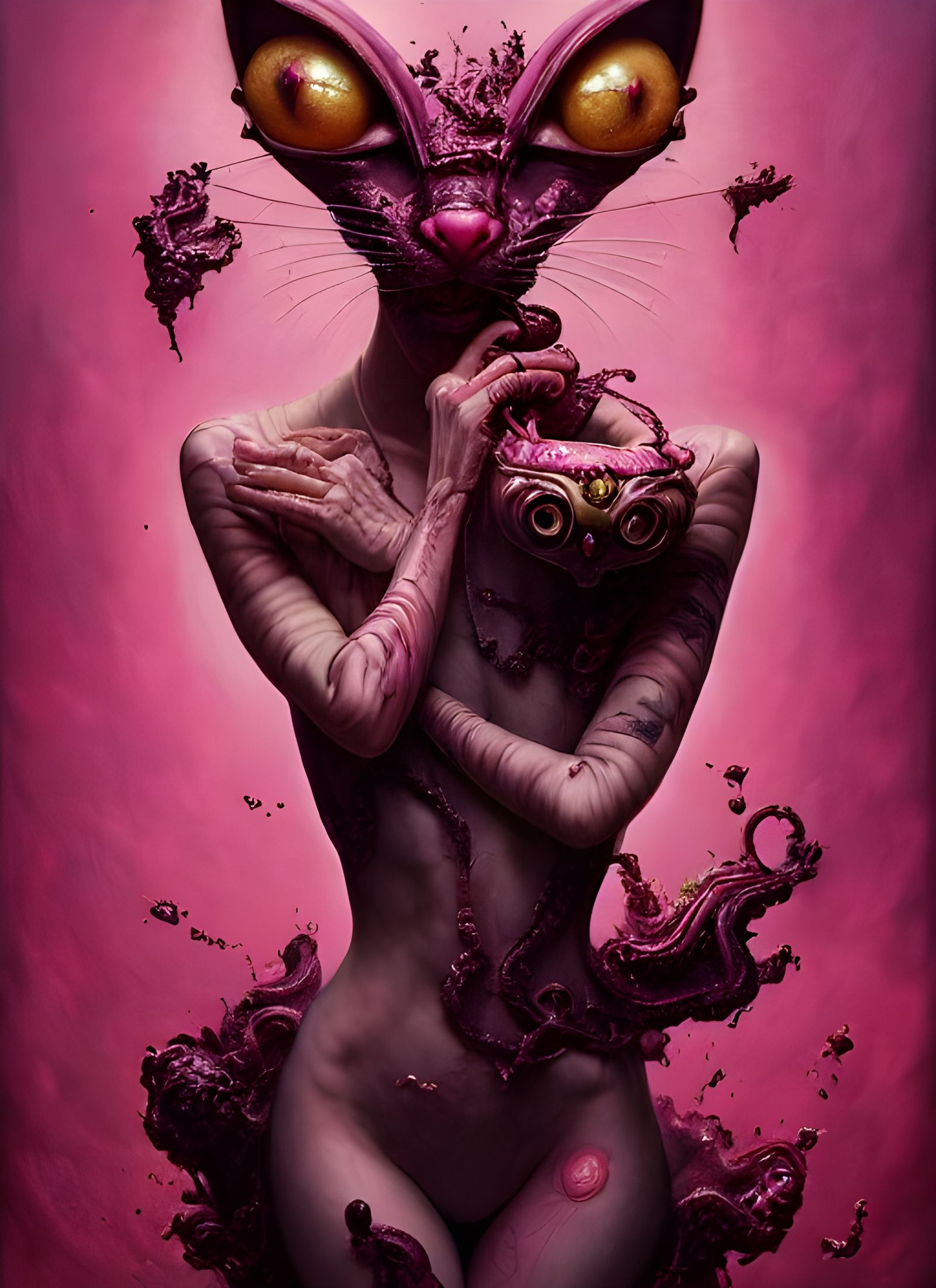 Pink Panther in Sinful, Decadent, Hyperdetailed Style