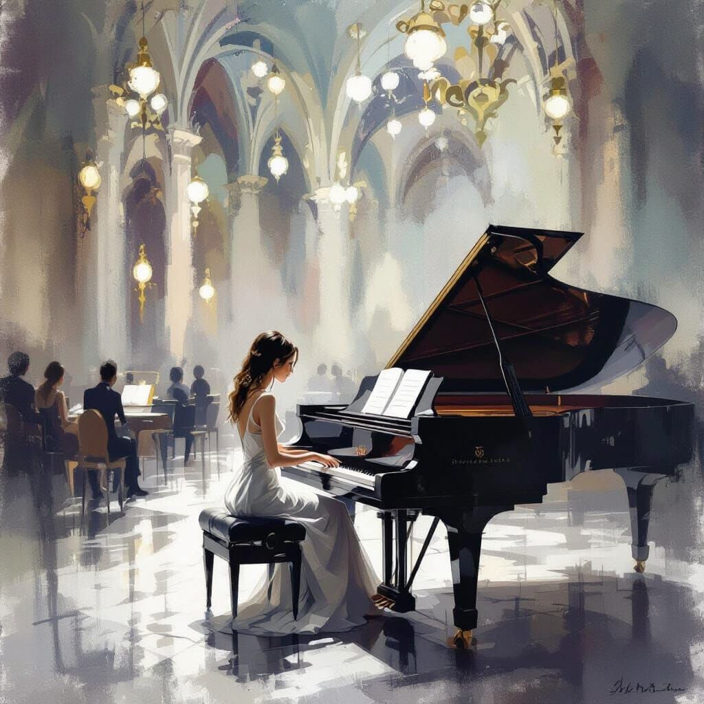 Impressionist Piano Solo in Grand Hall