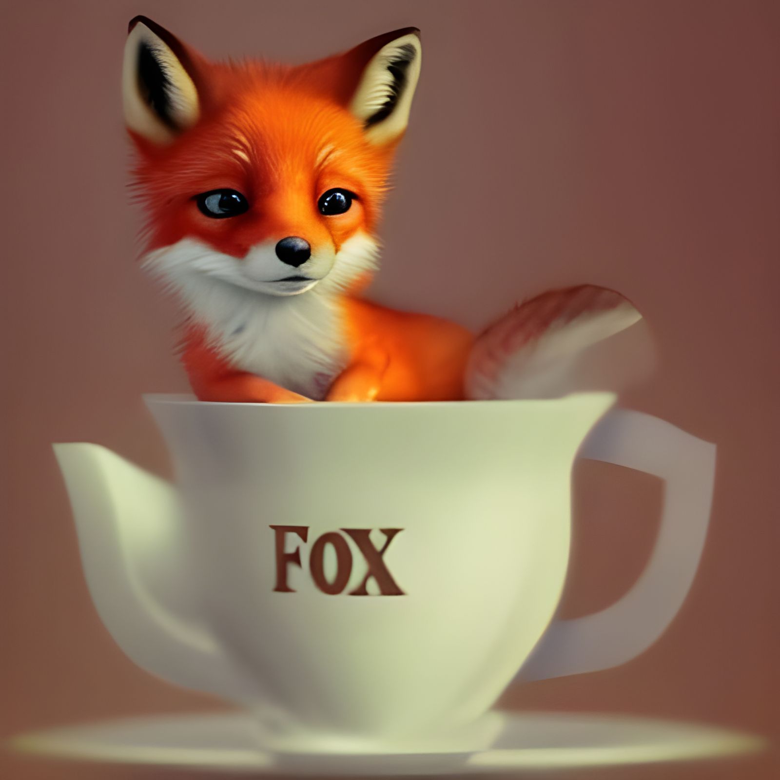 Cute Baby Fox Face Portrait