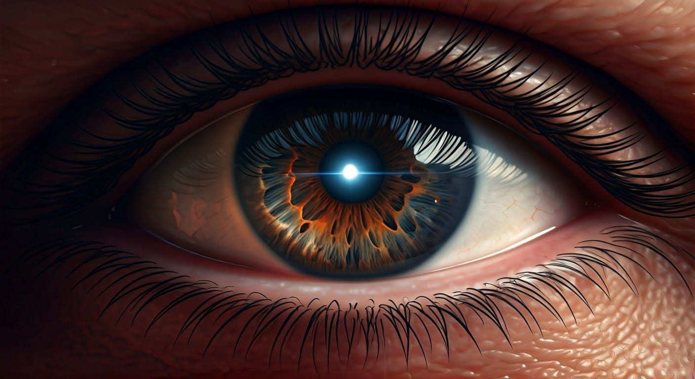 Cosmic Eye Nebula in Ethereal Biomechanical Style