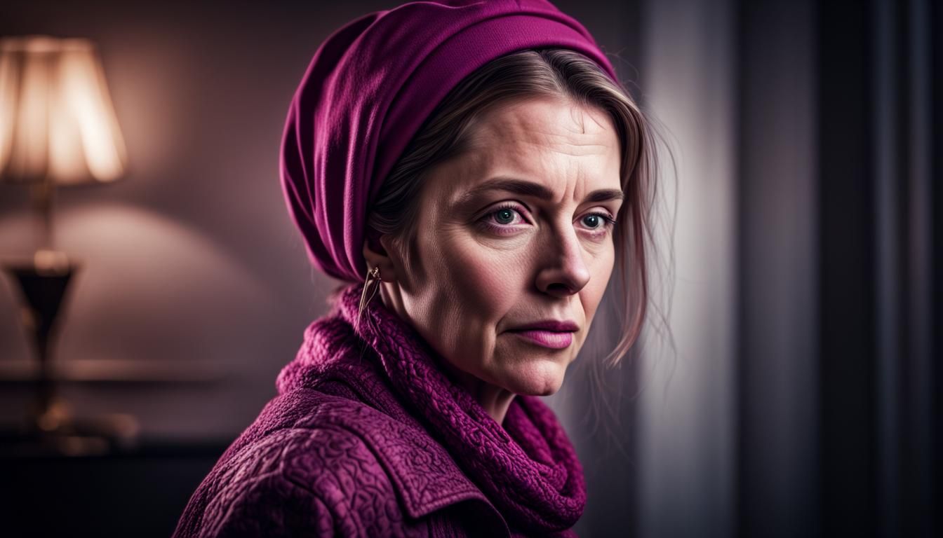 Hyperrealistic Portrait of Margaret Magenta in HDR