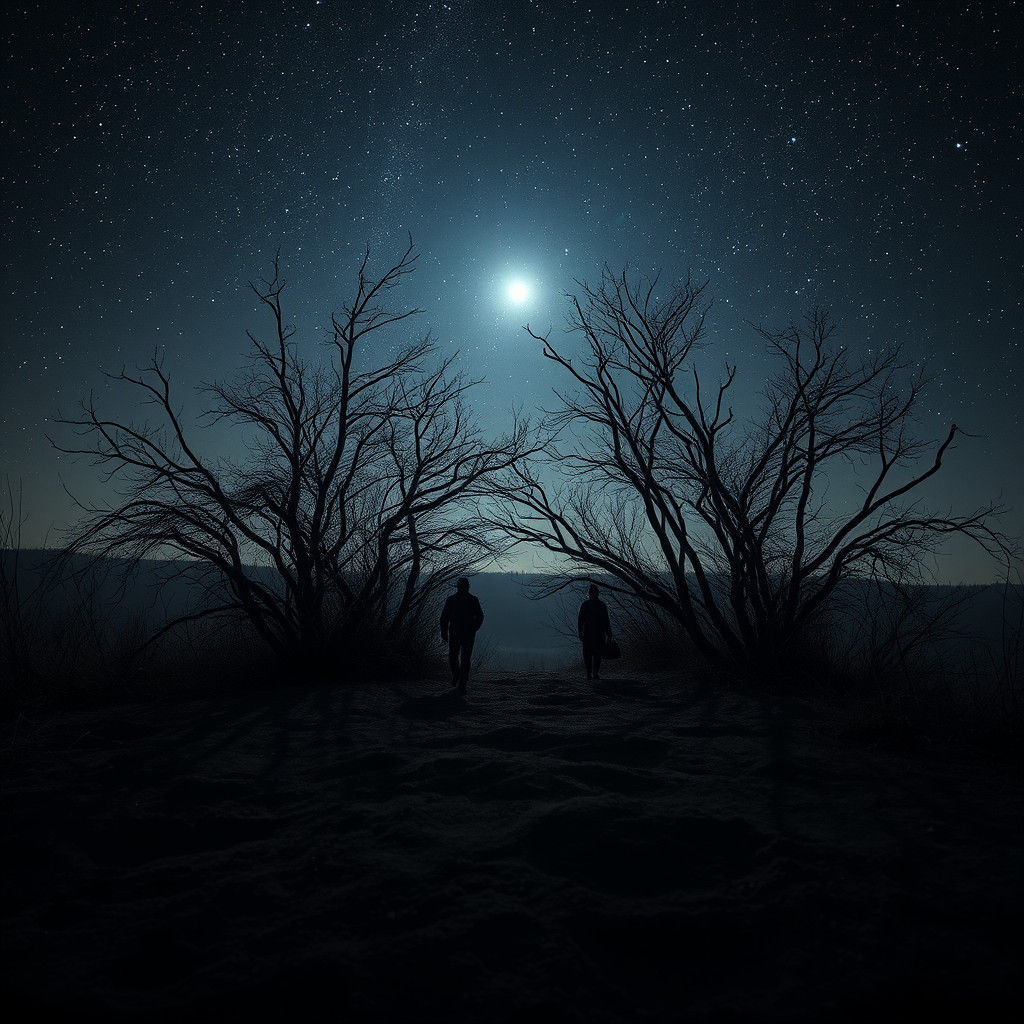 Atmospheric Image of Loneliness as a Dying Star