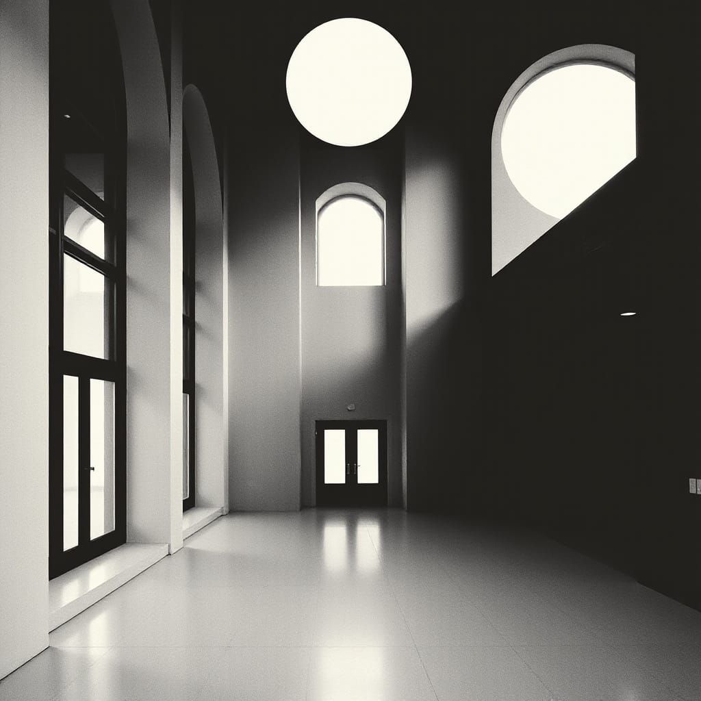 Surrealist Bauhaus Masterpiece in Minimalist Style