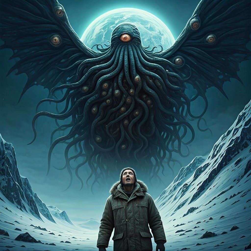 Eldritch Horror Unleashed in a Desolate Arctic Landscape