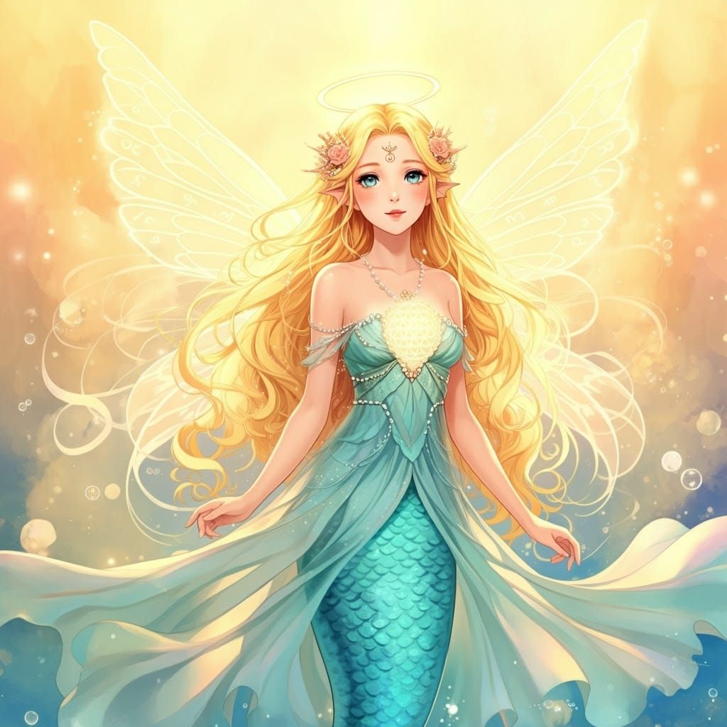Hybrid female Angel-Fairy-Mermaid