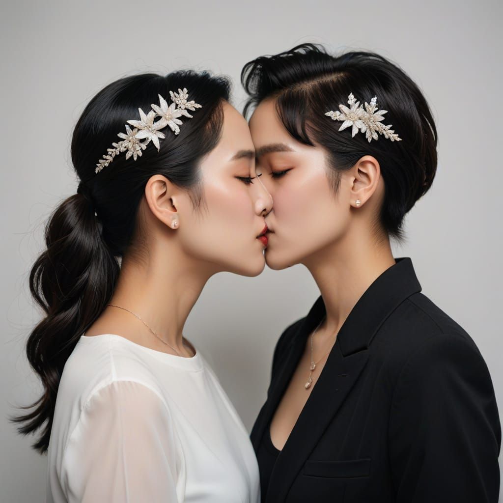 Two Women Share a Tender Moment