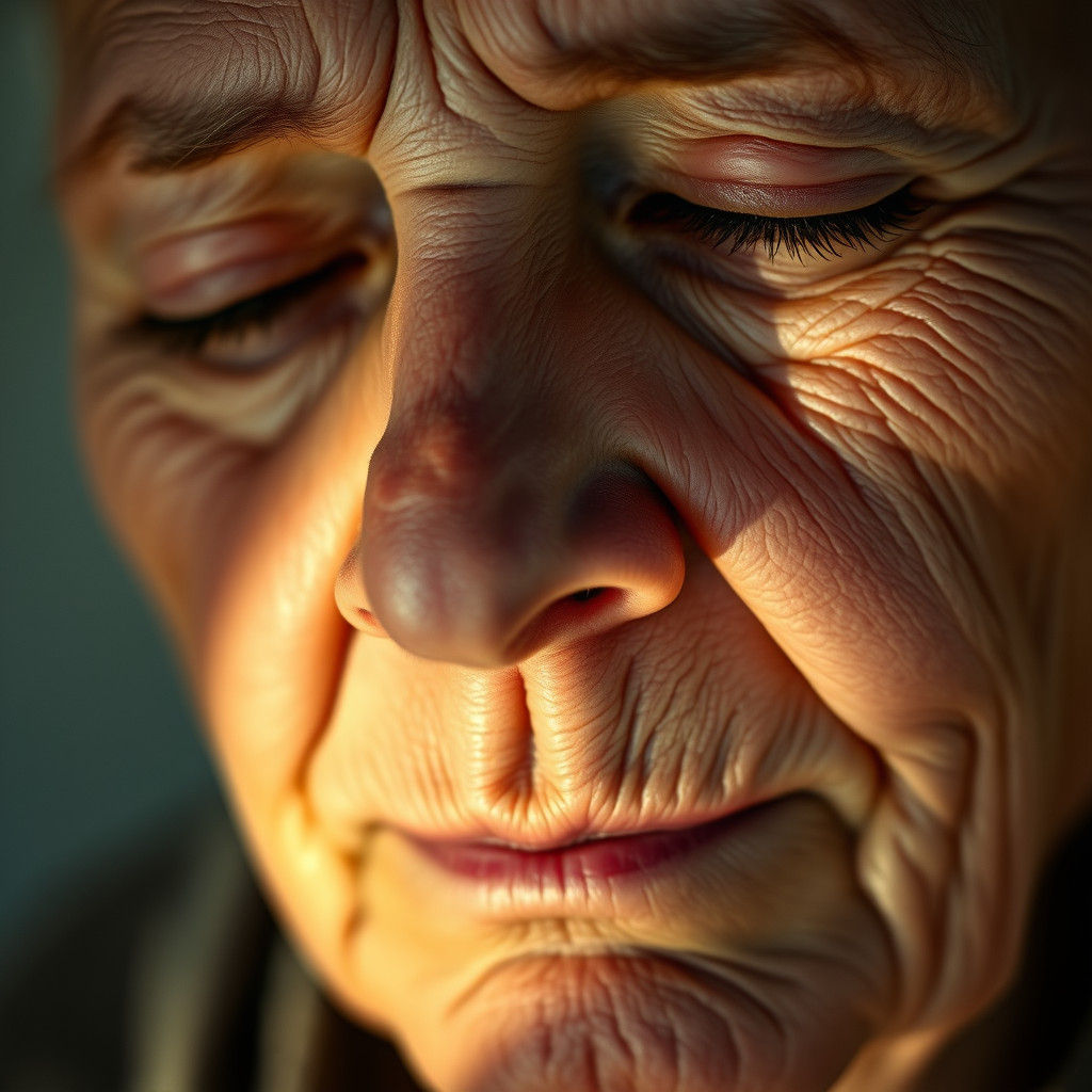 Serene Close-Up Portrait of a Kind Face