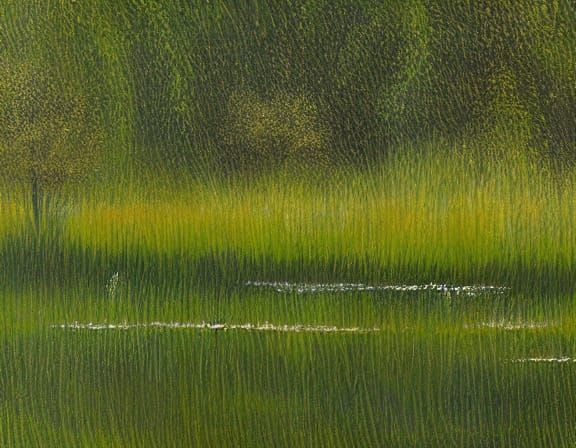 Golden Sun-Drenched Meadow in Vibrant Oil Painting Style