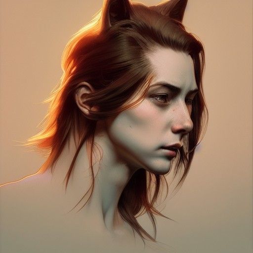 Detailed Portrait of a Dog Girl in Unreal Engine