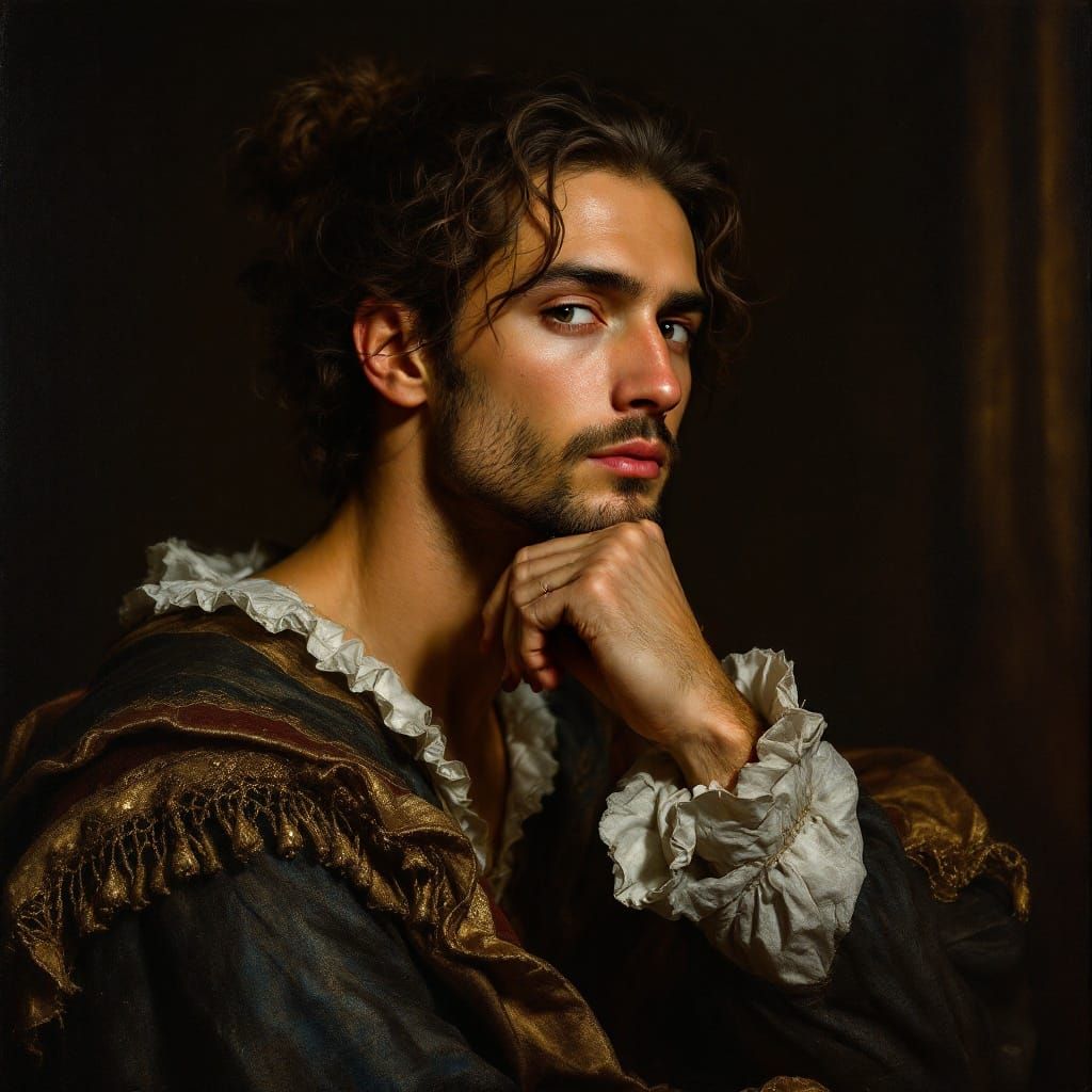 Renaissance Gentleman Lost in Thought