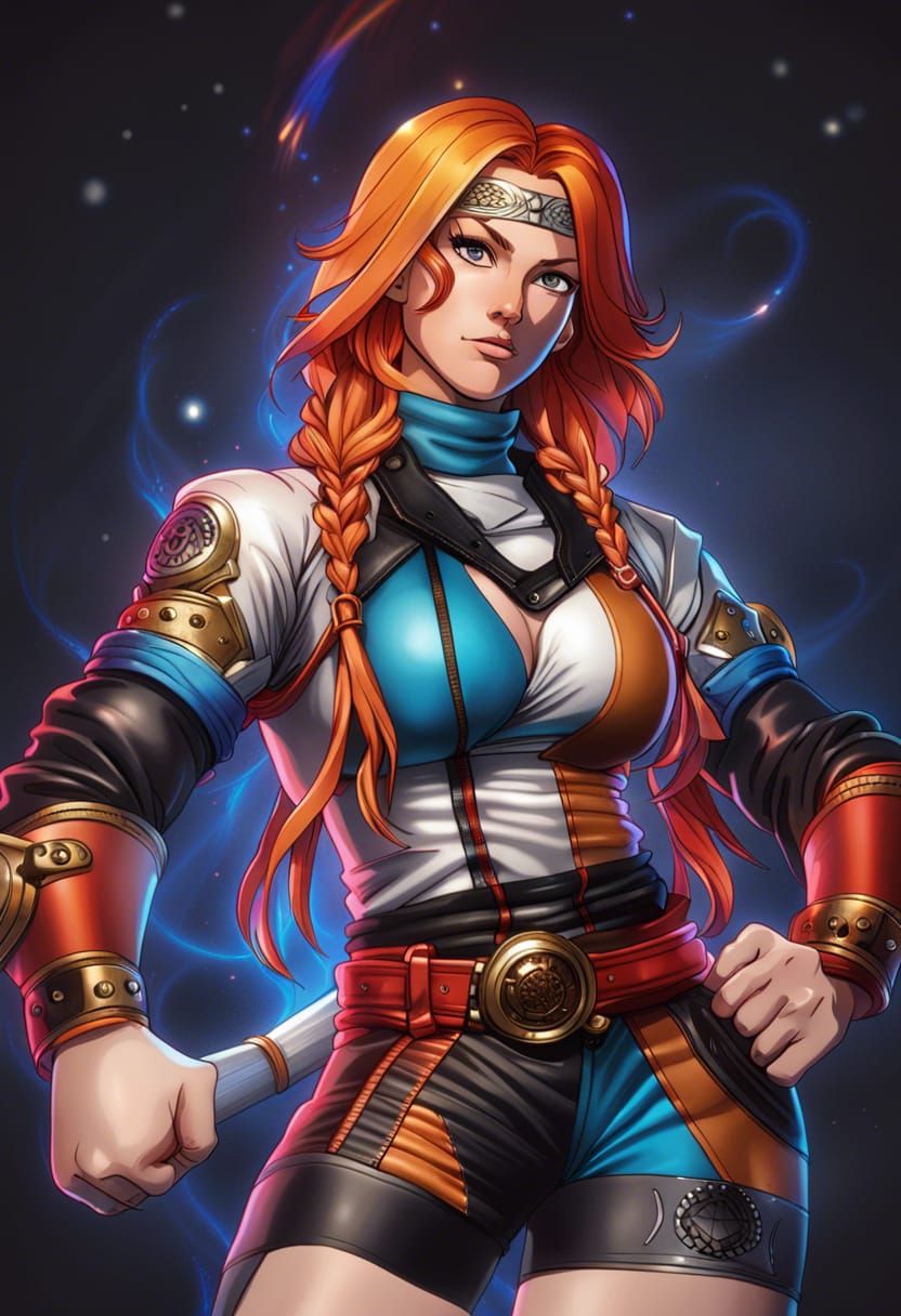 Becky Lynch as a Shinobi in Fighting Game Style