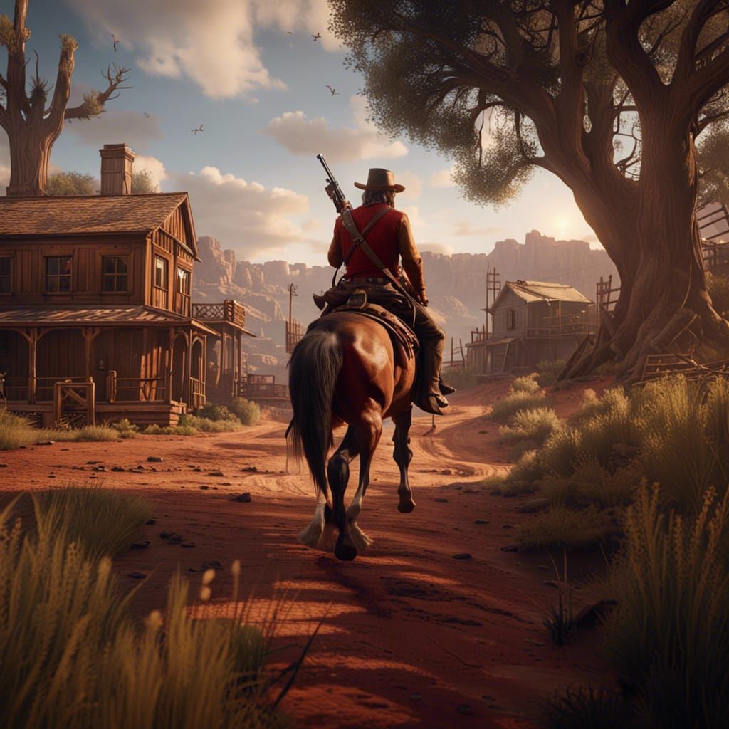 Red Dead Redemption: Detailed Matte Painting in Deep Color