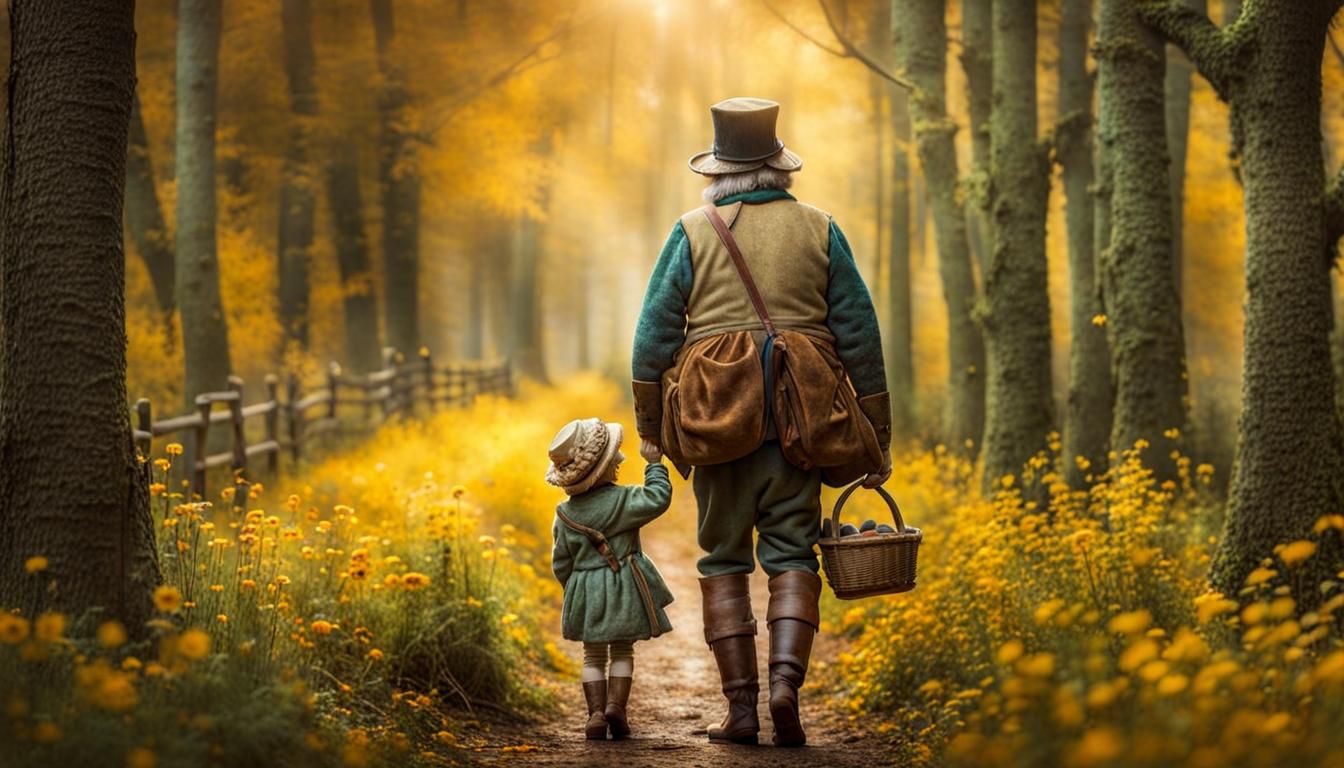 Childhood Appreciation of Elderly: Detailed Photography