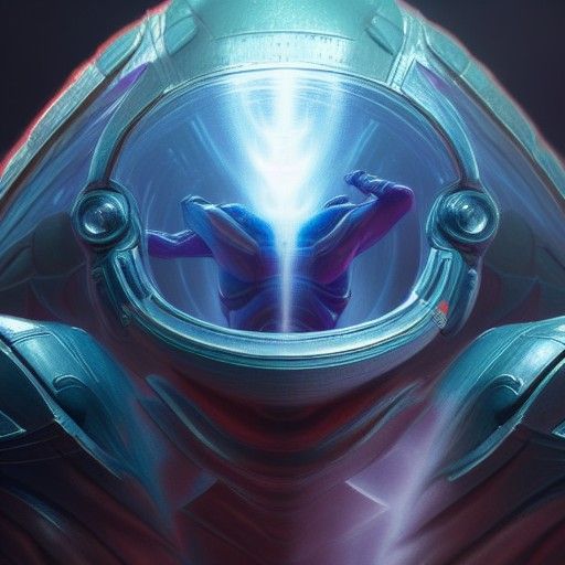 Samus Aran Portrait in Airbrush Anime Style