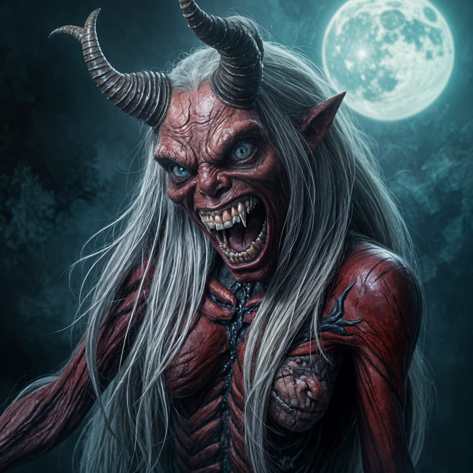 Demonic Boo Hag Laughing in a Mist