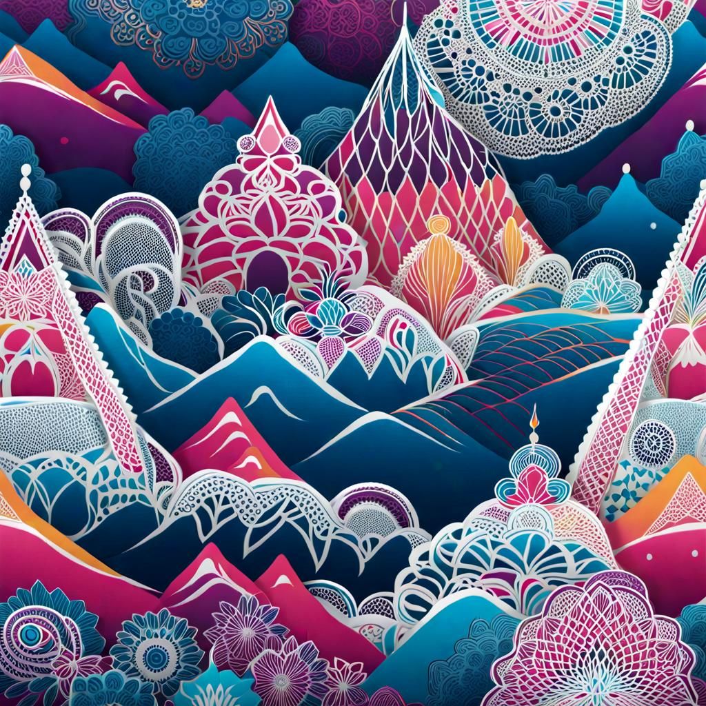 Lace Fortress on Snowy Mountain Top