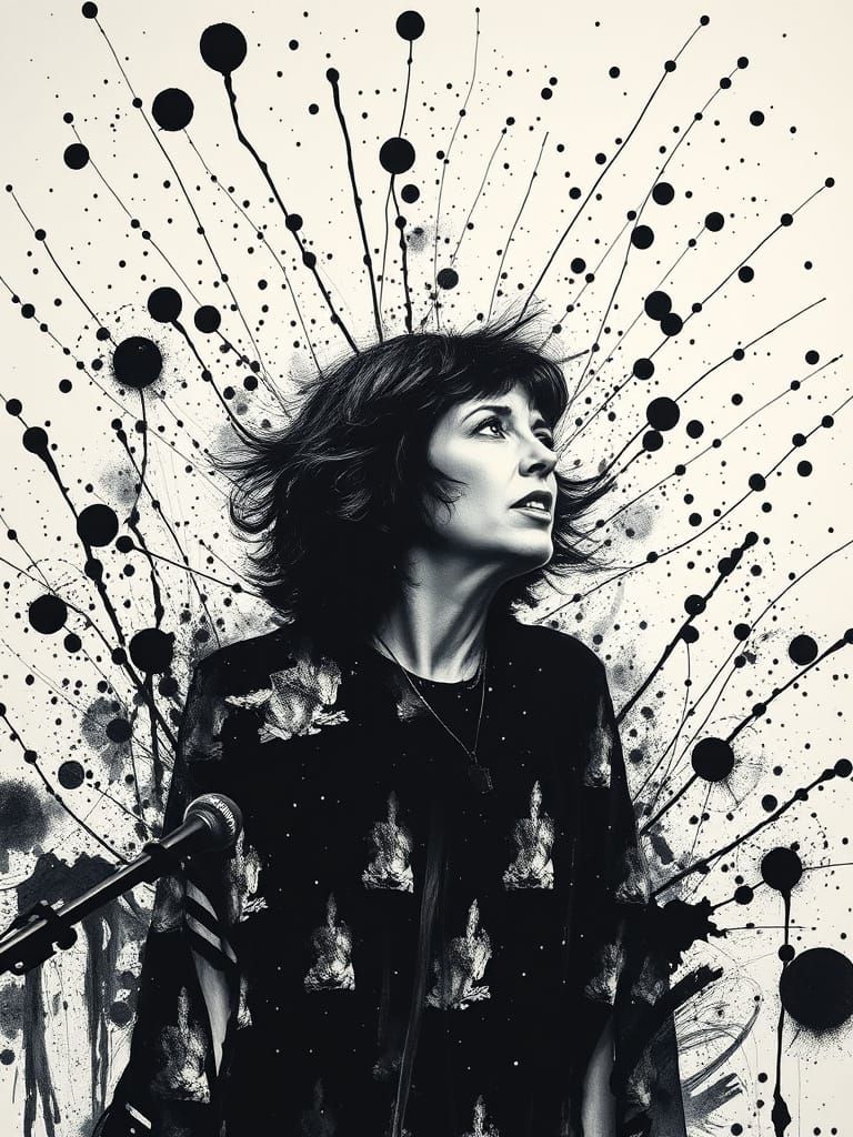 Kate Bush in a Gouache Masterpiece