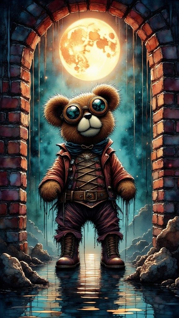 Teddy the Bear, steampunk crime-fighter.