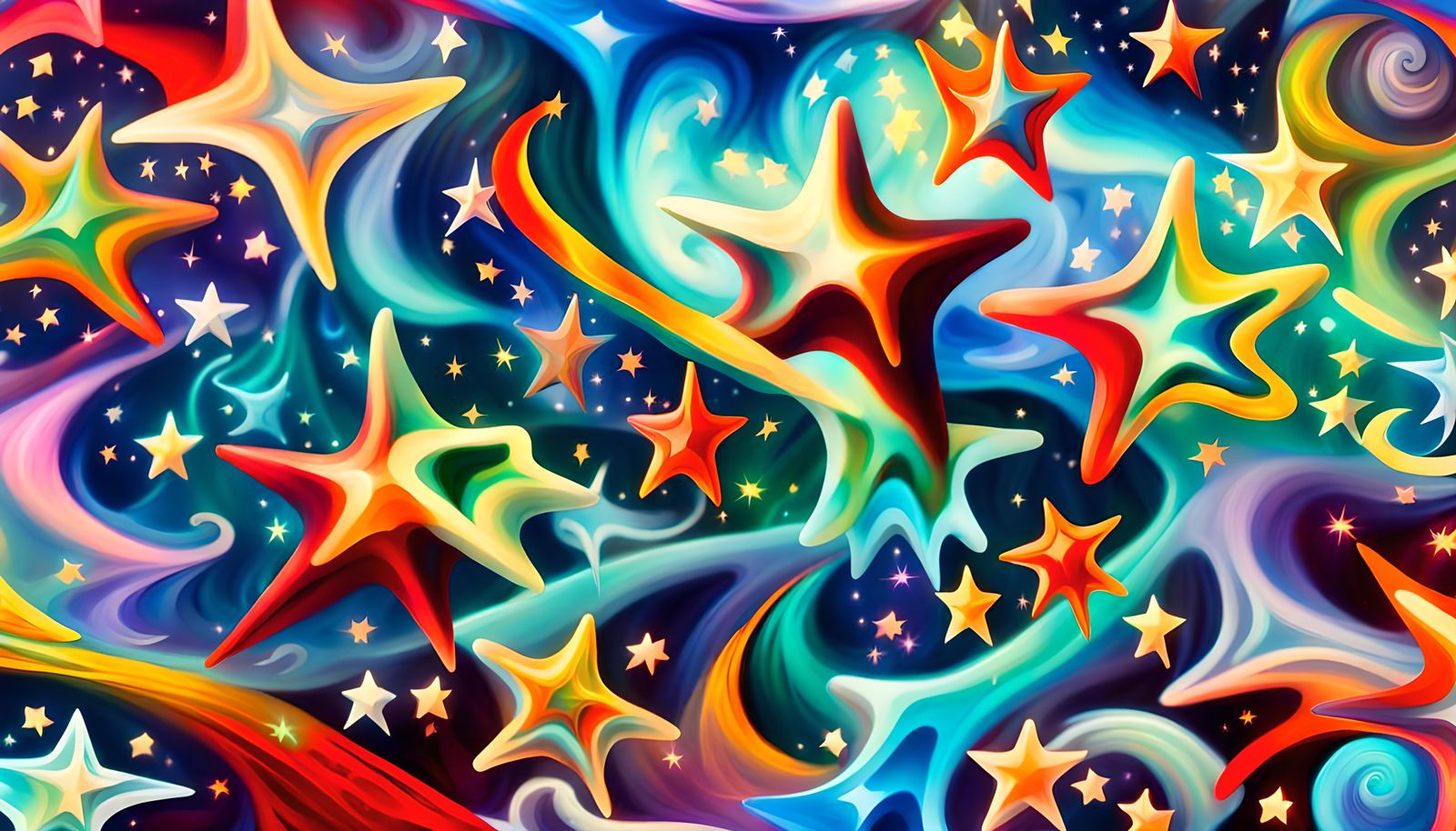 Iridescent Electromagnetic Maelstrom of Swirling Stars