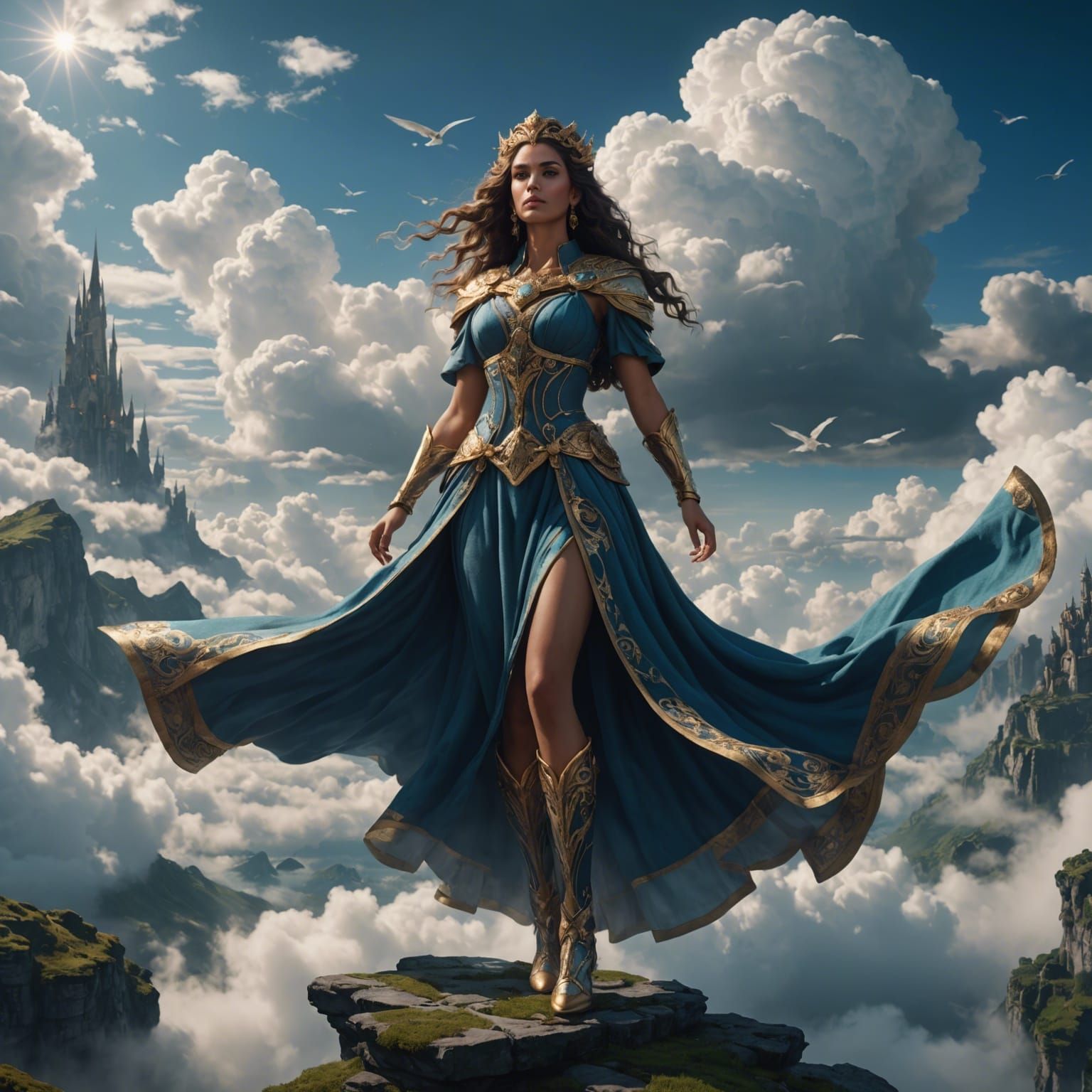 Cloud Goddess in Detailed Fantasy Art